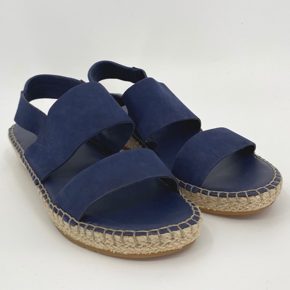 Cole Haan Cloudfeel Espadrille Sandals Platform Navy Blue Size 8 Women's, Spring